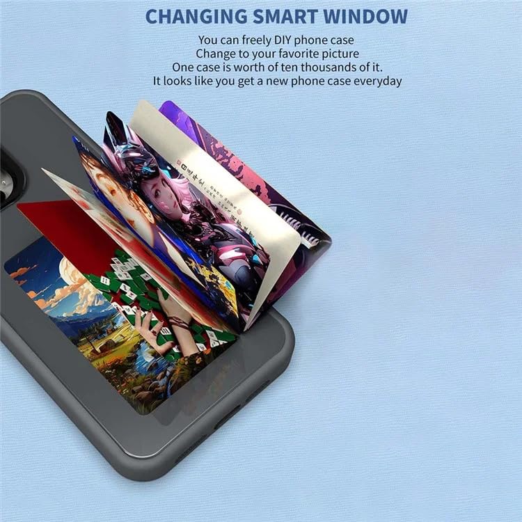 Tech Trendz Smart E-Ink Display Pattern NFC Case Customize Image Screen Display Photo in Mobile Phone Cover Compatible with iPhone 16 Pro - Golden - Image 3