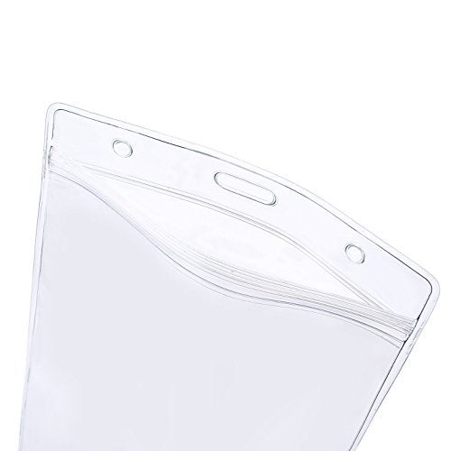 LGEGE 24 PCS Transparent Extra Large 6.5x4.5" Badge Holders for Passport ID,Cash,Plane Ticket, Receipts,Credit Card, etc - Image 3