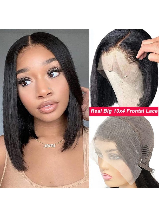 Superfect Bob Wig Human Hair 14 Inch 13X4 Hd Lace Front Wigs Human Hair Pre Plucked Straight Lace Frontal Glueless Short Bob Wigs For Women Human Hair Wig Natural Black Color(14 Inch Bob Wig) - Image 3