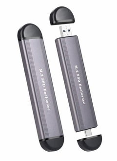 Excefore M.2 SSD Enclosure Adapter, NVME/SATA Dual Protocol Adapter Case with USB C 3.1/3.2 Gen 2 and USB A  - Image 1