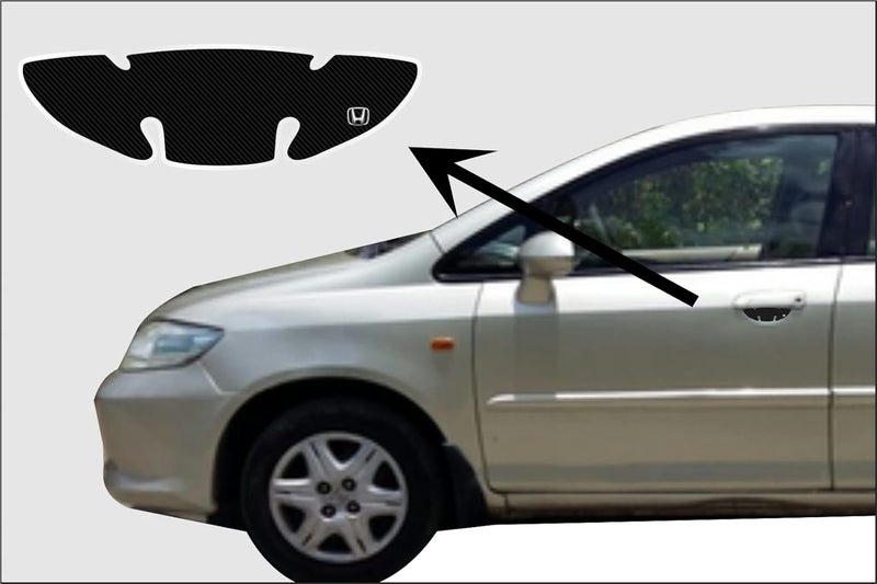 BIG FLAG BFRC 3D Gel Finish Car Door Carbon Fiber Handle Cup Scratch Guard Sticker Universal for Specific Brand (Pack of 4) (MRDRCFVAR) (HONDYCITY_ZX_1stGen) - Image 2