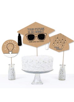 Big Dot of Happiness Bright Future Graduation Party Centerpiece Sticks Table Toppers Set Of 15  - Image 4