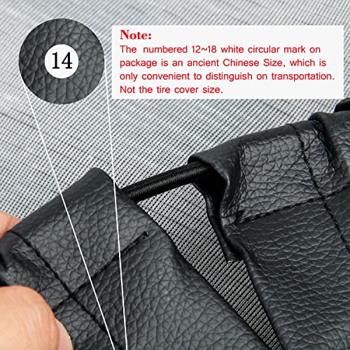 Moonet 24-26 inch Spare Tire Cover Thickening Leather Universal Fit for Jeep, Trailer, RV, SUV, Truck, Tough Tire Wheel Soft Cover (Fits Entire Tire Diameters 24-26 inch) - Image 5