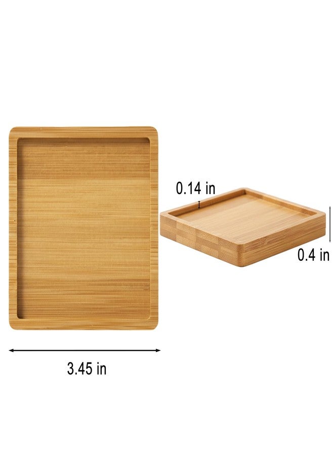EHR 10 Pcs Square Bamboo Coasters 3.5 Inch, Blank Mats for Crafts - DIY Mosaic Tile Base, Small Indoor Plant Coasters, Reusable Eco-Friendly Design - Image 2
