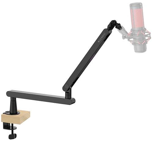 Sensic SA-30 LP Low Profile Microphone Boom Arm, 360° Rotatable Mic Stand, Low Profile Microphone arm for streaming with Cable Management, Professional Mic Arm, Mic Boom Arm Black - Image 1