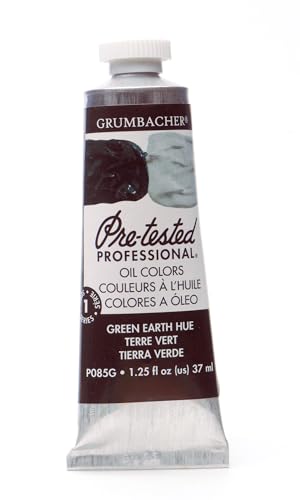 Grumbacher Pre-Tested Oil Paint, 37ml/1.25 Ounce, Green Earth (Terre Verte) (P085G) - Image 1