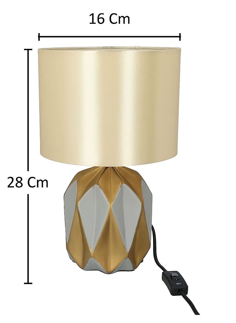 Ceramic Table Lamp Asymmetric Design 60 Watts Bedroom Living Room Home Office Desk Nightstand Table Lamp - Image 2