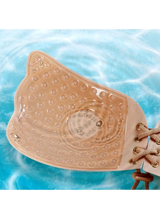 Adhesive Strapless Bra Ultra Sticky Invisible Push up Reusable Psties for Summer Backless Evening Dress Womens Breathable Beauty Back Smooth Bra - Image 2