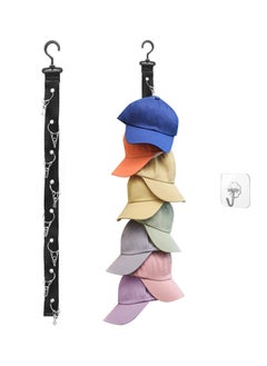 Excefore Baseball Cap Rack, Hold up to 8 Caps, Fitted Caps Sun Hats Organizer, Hat Storage Hanger for Closet Rod, Wall, Door, Clothes Rack,2 Pack  - Image 1