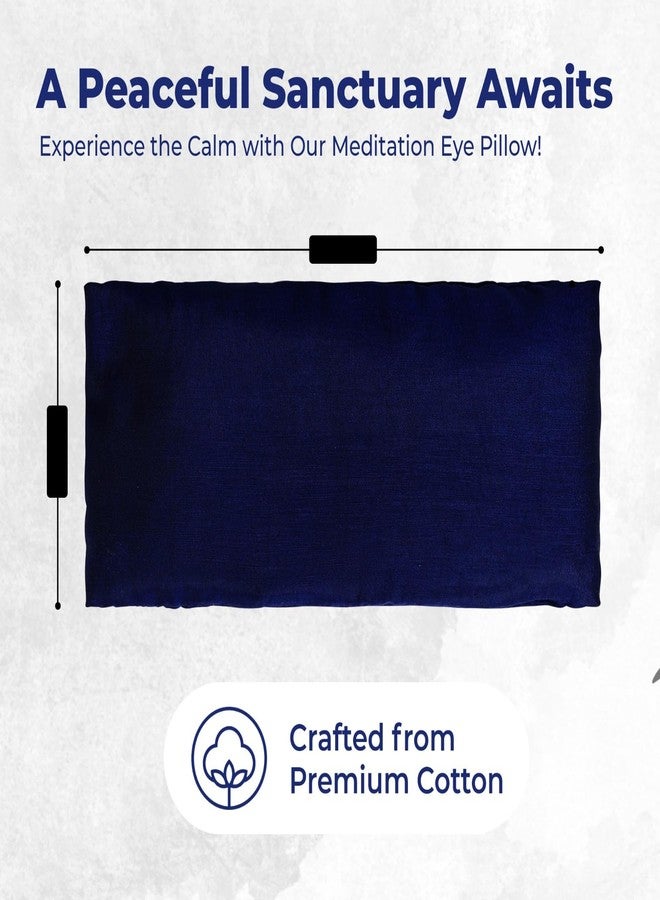 MeFree Eye Pillow for Relaxation, Silk Eye Pillow with flaxseeds, Small,Perfect for Sleeping, Yoga, Meditation, Handwash outer case | Length: 10cms, Width: 21.5cms, 200 grams | Navy Blue - Image 5