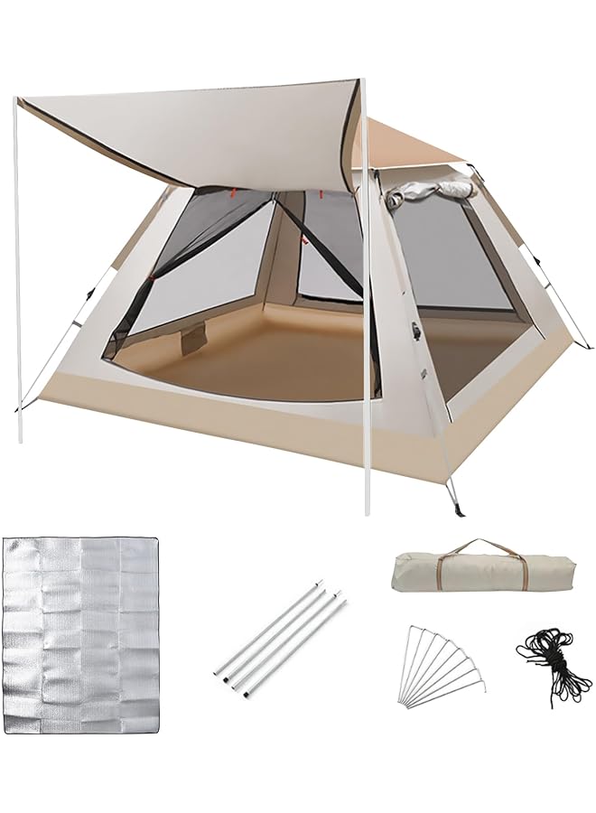 DAYONG خيمة تخييم، خيمة خارجية قابلة للفتح التلقائي، خيمة محمولة مقاومة للماء مع حقيبة حمل، خيمة خفيفة فورية للتخييم، المشي، الصحراء، الشاطئ. - Image 1