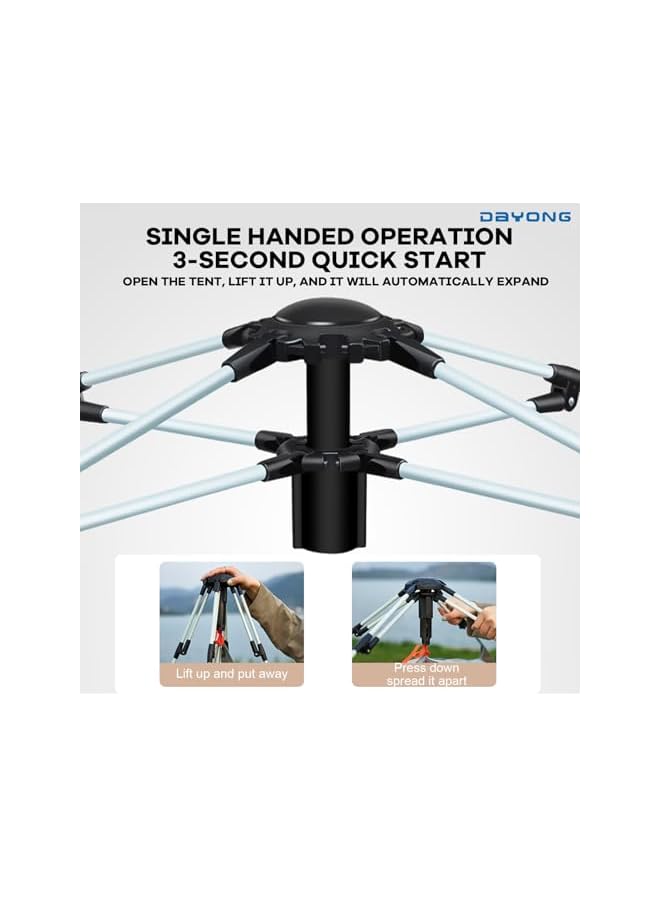 DAYONG خيمة تخييم، خيمة خارجية قابلة للفتح التلقائي، خيمة محمولة مقاومة للماء مع حقيبة حمل، خيمة خفيفة فورية للتخييم، المشي، الصحراء، الشاطئ. - Image 3