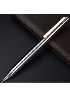 Y&D 2-Piece Luxury Wave Cover Ballpoint Pen Set Silver 