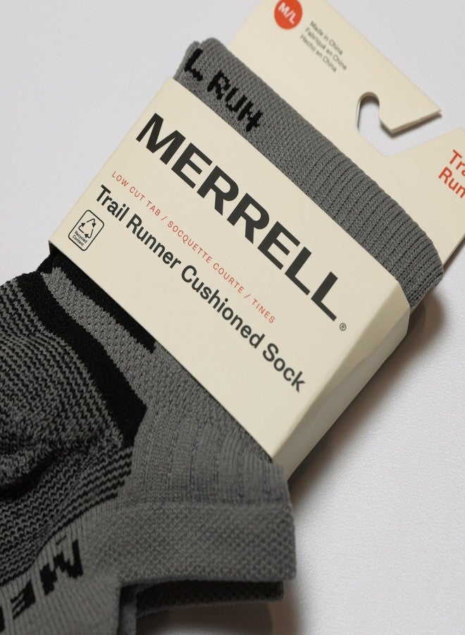 ميريل جوارب Merrell النسائية للجري على الطرق الوعرة، ذات تصميم قصير - رمادي/أسود، مقاس متوسط-كبير أمريكي - Image 4