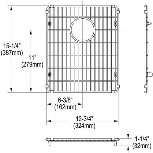 Elkay رف حوض ستانلس ستيل Elkay EBG1315 12-3/4" L x 15-1/4" W مع أقدام مطاطية - ستانلس ستيل - Image 3
