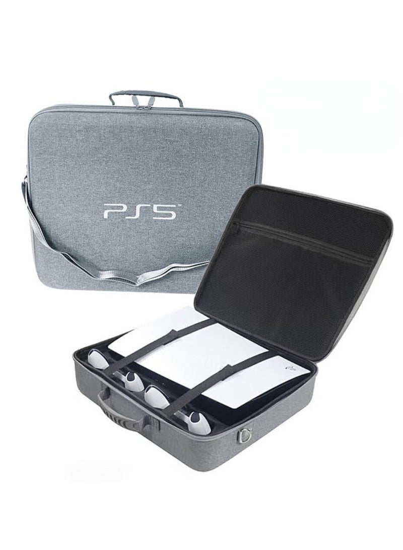 BEILINGDUN Protective Travel Bag for PS5 Console Controller (Grey) - Image 2
