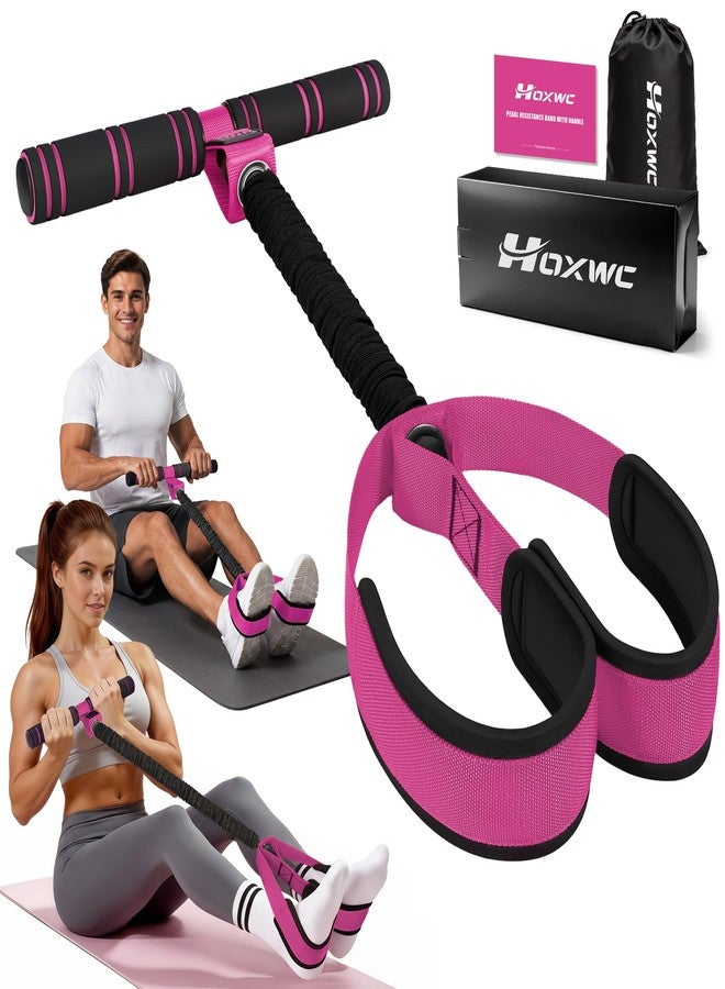 HOXWC Multifunction Pedal Resistance Band with Handle, 50LBS Foot Pedal Resistance Bands for Core/ABS, Arm, Waist, Abdomen, Leg Workout, Portable Sit Up Exercise Equipment for Women - Image 1