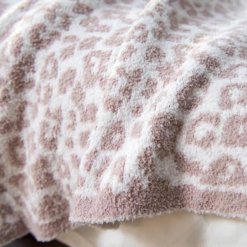 GY Ultra Soft Leopard Throw Blanket for Couch, Lightweight Warm Fluffy Reversible Cream Cheetah Throw Blanket for Sofa Bed Decor, Beige - Image 5