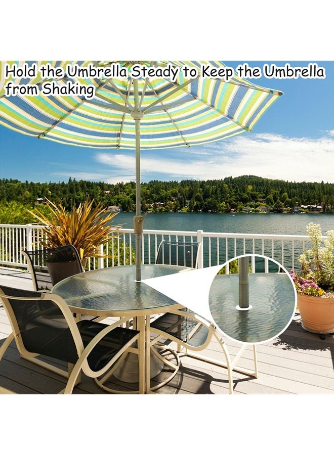 CANIPHA 4Pcs Patio Table Umbrella Hole Ring Plug, Silicone Pool Umbrella Sleeve Stabilizer Cone Wedge, Umbrella Table Ring Hole Insert for 1.5 Inch Pool Umbrella Adapter or 2-2.5 Inch Table Hole (White)  - Image 3