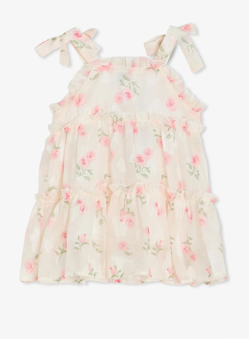 Pinata  Bow Strappy Floral Print Dress for Women | Best Price UAE