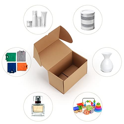 RLAVBL 11x6x6 Inches Shipping Boxes Set of 20, Brown Small Corrugated Cardboard Box, Mailer Boxes for Packing Small Business - Image 5