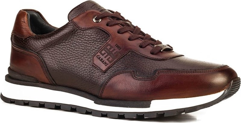 Cabani Mallorca Special Design Leather Men's Sneaker 460M1499 Brown  - Image 1