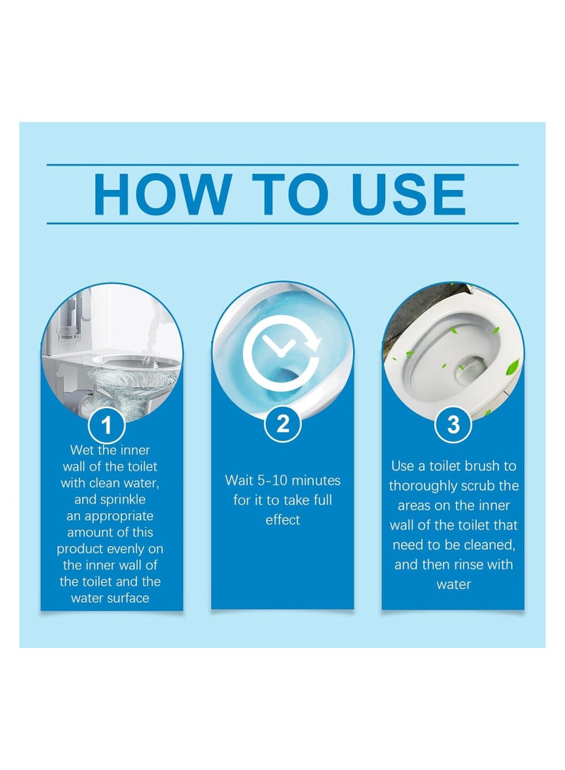 Zikra Splash Foam Toilet Cleaner, Toilet Active Oxygen Agent, Natural Toilet Bowl Cleaner, Toilet Bowl Cleaner, Touch Free Fizzy/Foam Toilet Cleaner, All Purpose Cleaning Powder, Toilet Bowl Foam Cleaner - Image 2