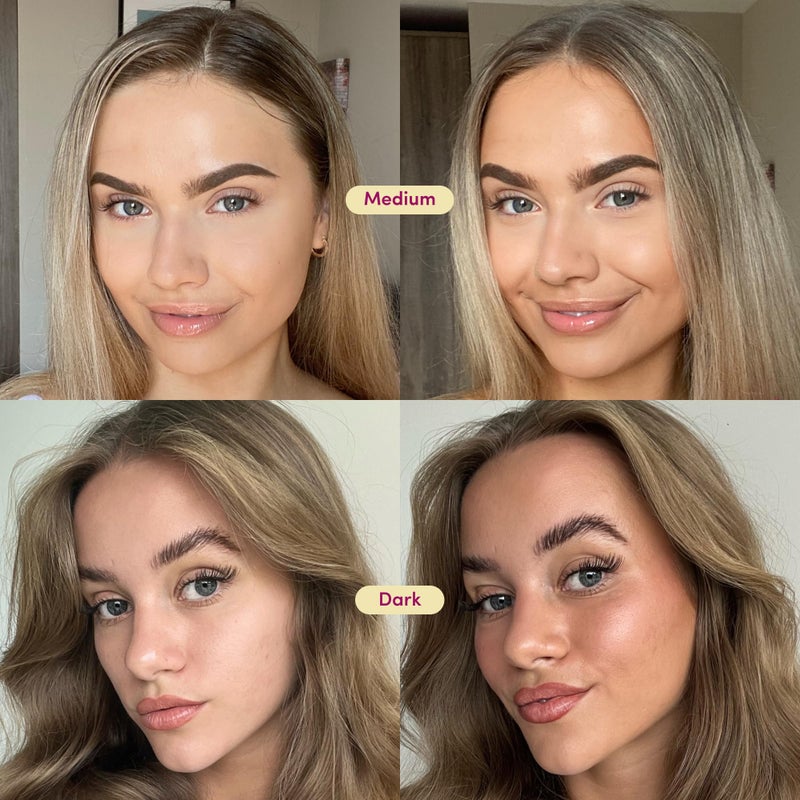 Coco & Eve Self Tanning Drops (Dark) - Customizable Gradual Face Tanner, Hydrating Bronzing Drops with Hyaluronic Acid for a Natural, Glowing Sunless Tan, Vegan, Cruelty Free | 1 Fl Oz - Image 3