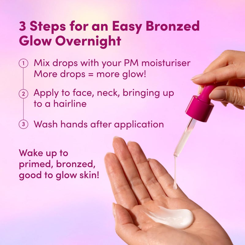 Coco & Eve Self Tanning Drops (Dark) - Customizable Gradual Face Tanner, Hydrating Bronzing Drops with Hyaluronic Acid for a Natural, Glowing Sunless Tan, Vegan, Cruelty Free | 1 Fl Oz - Image 4