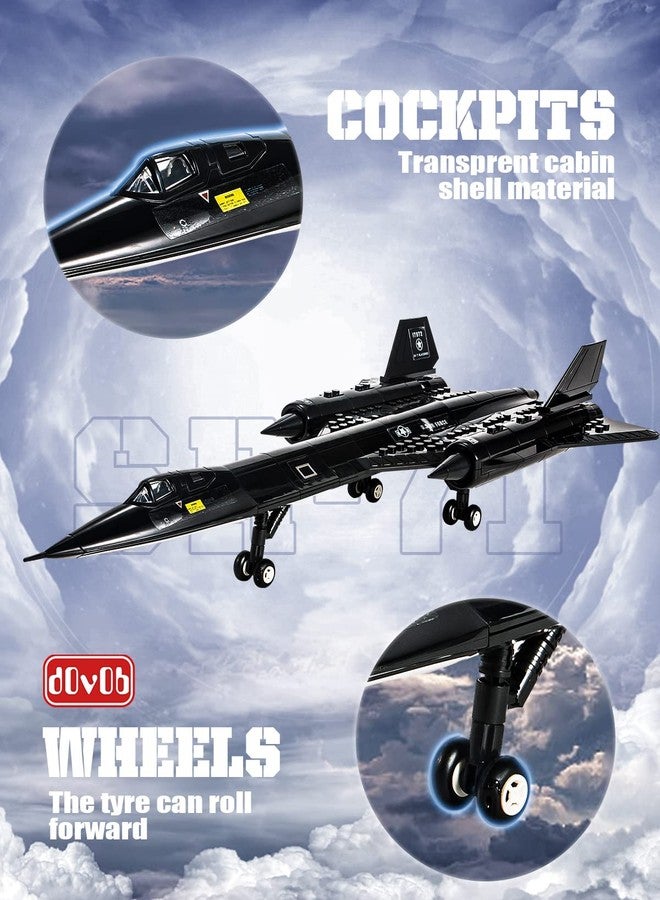 dOvOb Military SR-71 Reconnaissance Blackbird Air Force Building Block Set (183 Pieces), Aircraft Jet Building and Military Toys Gifts for Kid and Adult - Image 4