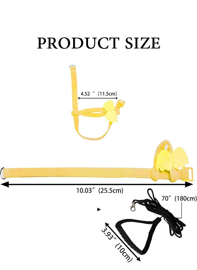 Lemon Pet Parrot Bird Harness and Leash, Adjustable Training Design Anti-Bite, Bird Nylon Rope with Cute Wing for Parrots, Suitable for Scarlet, Keck, Mini Macaw and Same Size Birds (Yellow)  - Image 5