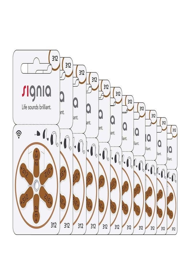 Signia Size 312- Pack of 60 Batteries hearstore.in - Image 1