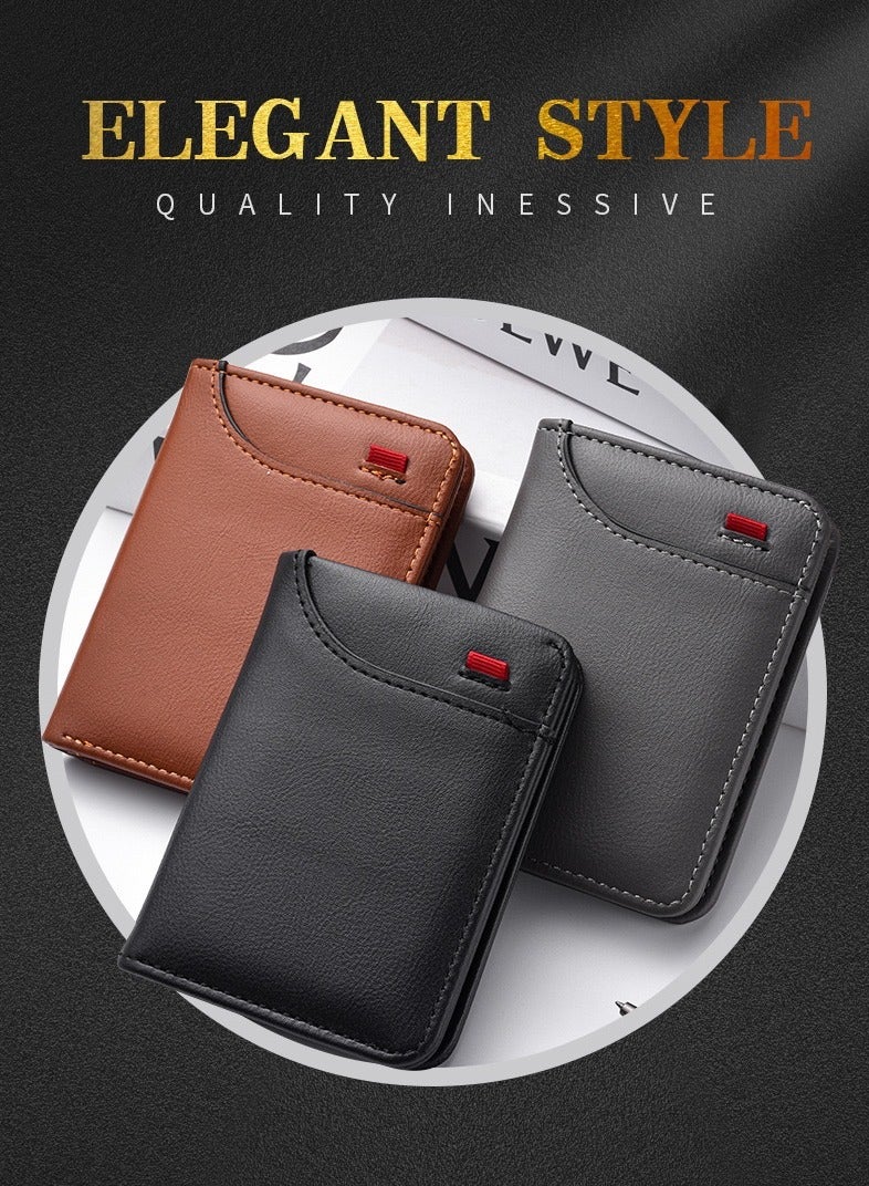 Multi slot card holder vertical ID card bag wallet  - Image 2