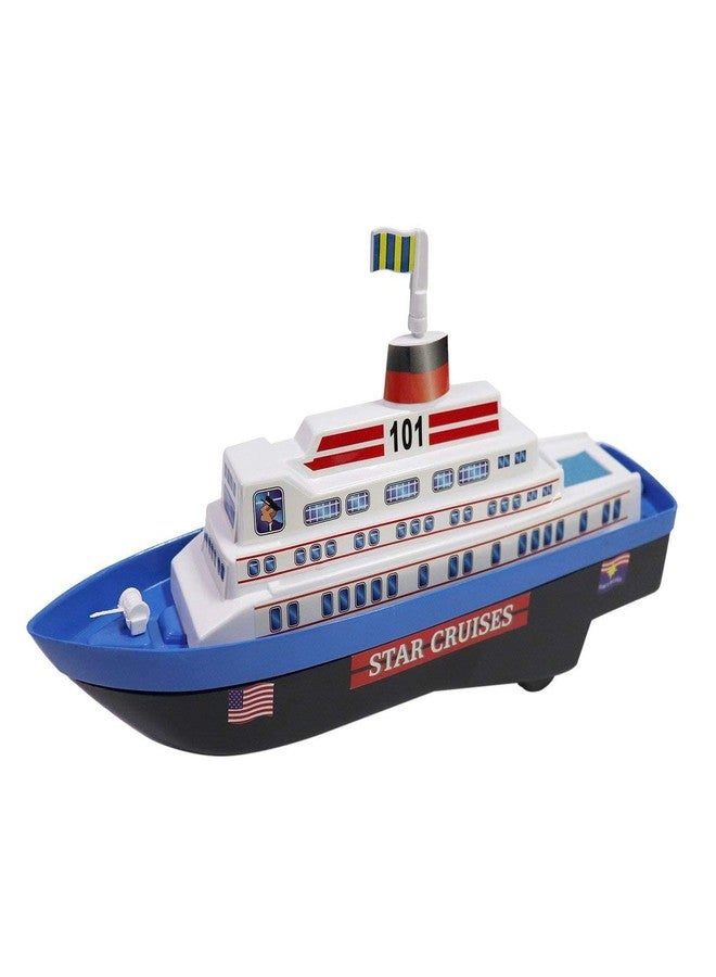 TECHZAGE Pull Back Star Cruises Boat Ship Miniature Scaled Models Assorted for Kids - Image 1