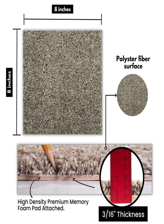 SMART SQUARES THE SIMPLE FLOORING SOLUTION مربعات ذكية: الحل الأمثل للأرضيات. بلاط سجاد إيزي ستريت بريميوم، صنع في الولايات المتحدة الأمريكية، مقاس 8x8 بوصة، مبطن ناعم، مظهر سلس، سهل التركيب بنفسك (عينة، 909 لافا). - Image 3