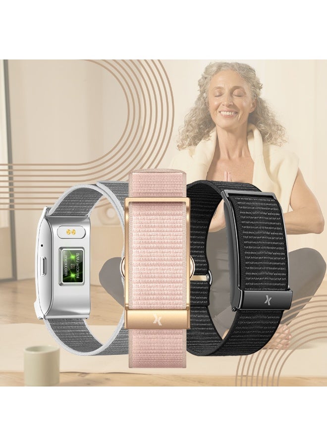 MAKS & CO. Screenless Health Tracker Bracelet – Smart Fitness Band with Heart Rate, BP, SpO₂ & ECG Monitoring - Image 1
