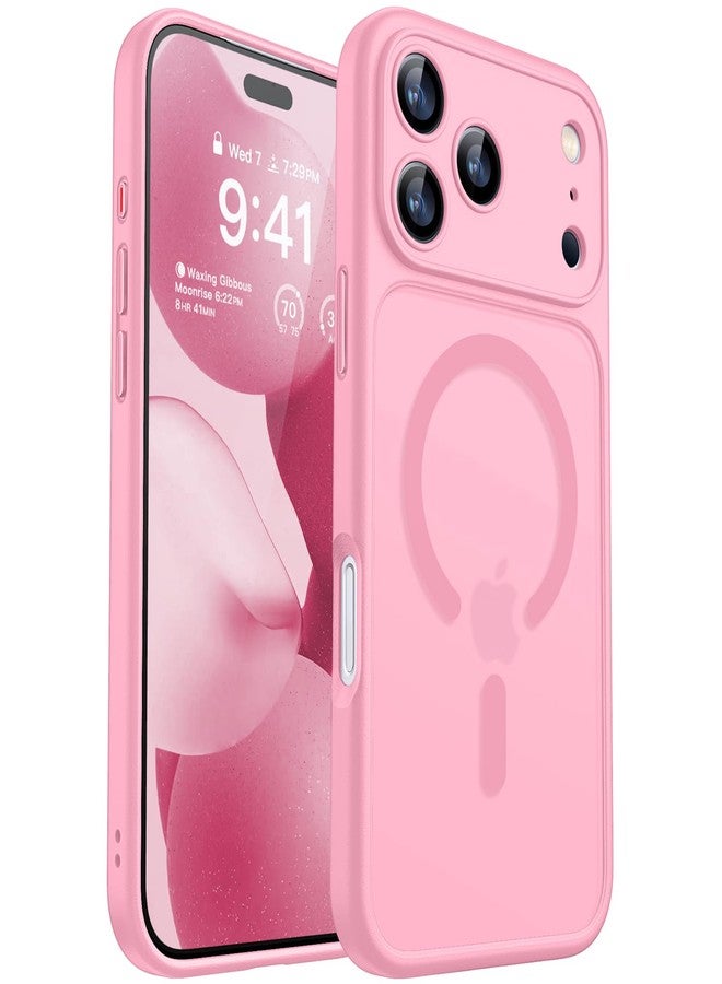 CANSHN Magnetic for iPhone 17 Pro Case(6.3"), Upgraded [Full Camera Protection] [Compatible with Magsafe] [Translucent Matte] Shockproof Protective Phone Case,Pink - Image 1