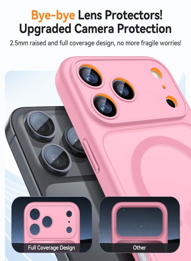 CANSHN Magnetic for iPhone 17 Pro Case(6.3"), Upgraded [Full Camera Protection] [Compatible with Magsafe] [Translucent Matte] Shockproof Protective Phone Case,Pink - Image 4