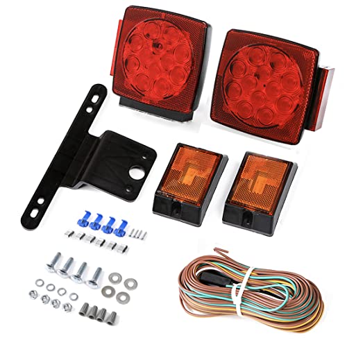 CZC AUTO 12V Submersible LED Trailer Tail Light Kit for Under 80 Inch Boat Utility Waterproof (Trailer light kit) - Image 1