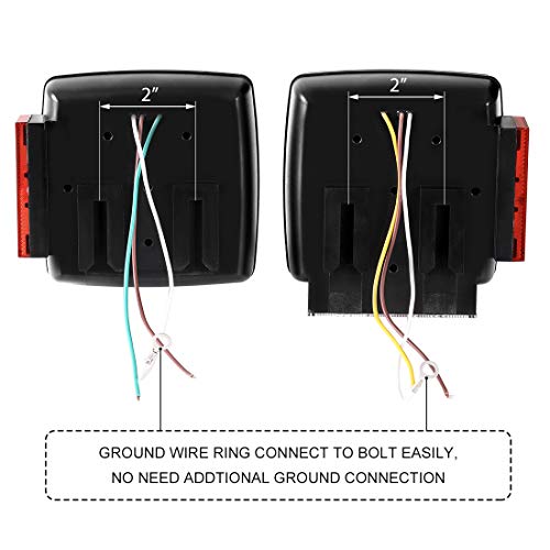 CZC AUTO 12V Submersible LED Trailer Tail Light Kit for Under 80 Inch Boat Utility Waterproof (Trailer light kit) - Image 4