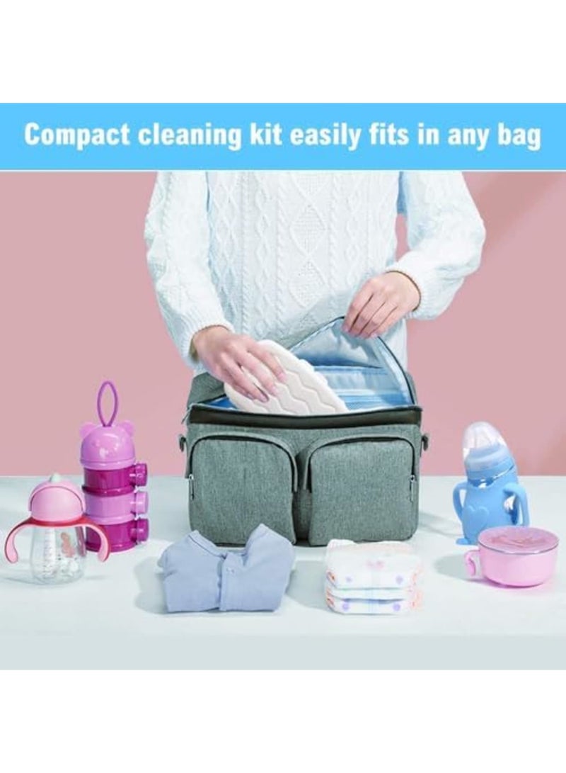 SYOSI Portable Baby Bottle Drying Rack for Travel, Dryer Holder for Bottles, Teats, Cups, and Pump Parts, Compact and Easy-to-Clean Drying Stand for Working Moms, Family Visits, Camping (White) - Image 3