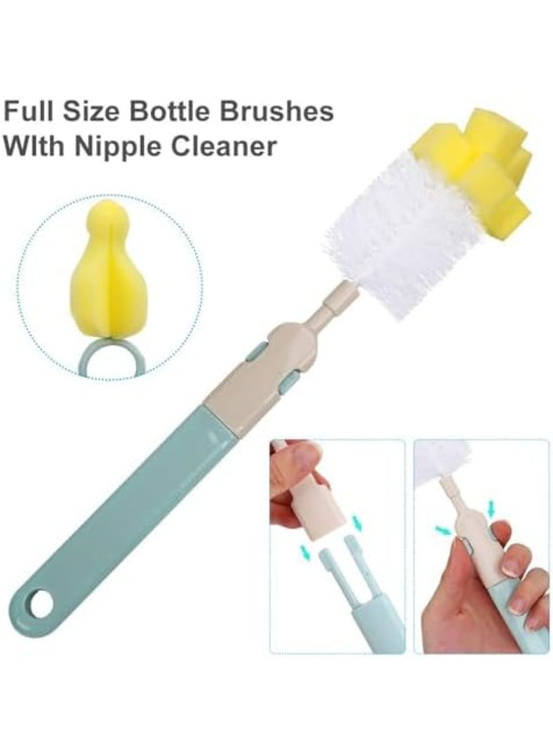 SYOSI Portable Baby Bottle Drying Rack for Travel, Dryer Holder for Bottles, Teats, Cups, and Pump Parts, Compact and Easy-to-Clean Drying Stand for Working Moms, Family Visits, Camping (White) - Image 4