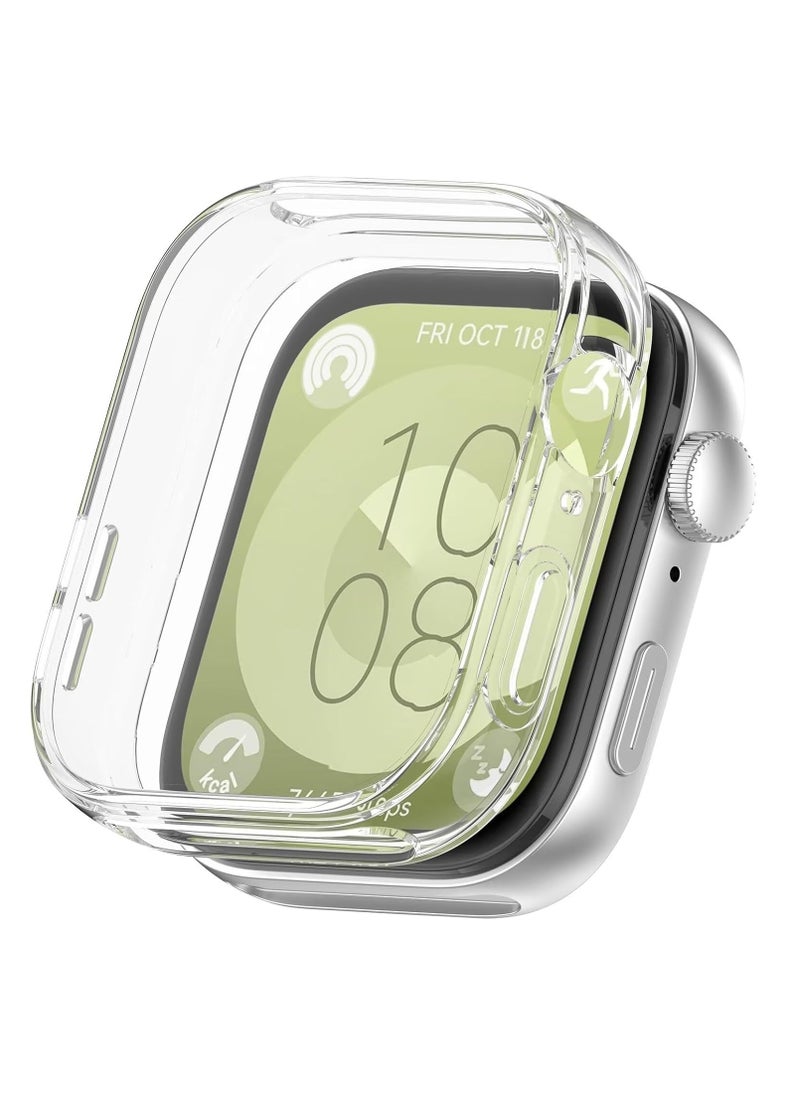 Generic Case for Huawei Watch Fit 3 - All-Inclusive Protection With Soft TPU Coating, Shockproof Smartwatch Cover, Transparent  - Image 1