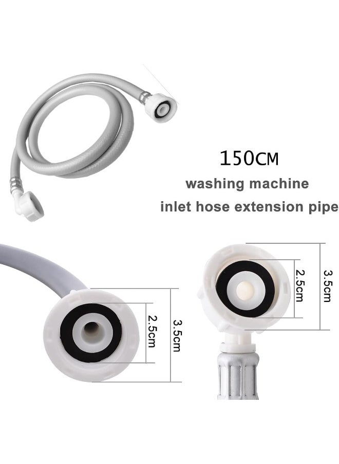 Biella Universal Washing Machine Dishwasher Straight End Inlet Pipe And Teflon Tape. (150Cm)  - Image 3