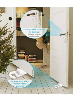 SYOSI Door Stopper,  Rubber Hook Type Door Stopper, Door Stop Works on All Floor Surfaces, Control The Size of The Door Gaps and Prevent The Lock Outs,1 Inch Thick, 2 Pack White  - Image 5