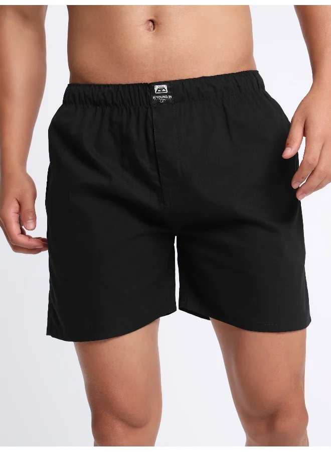 بيونغ بوكسر رجالي أسود سادة