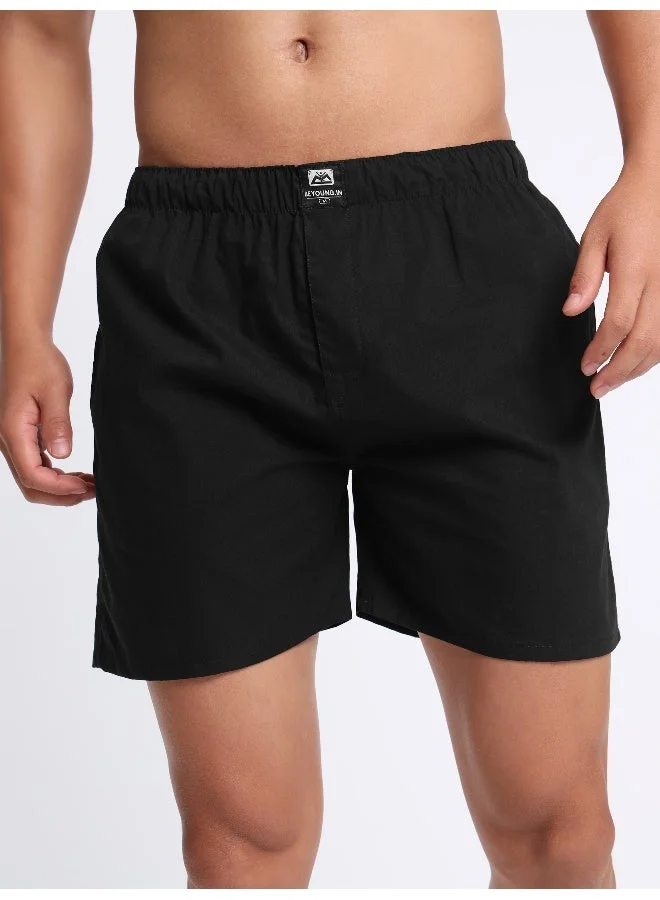 بيونغ بوكسر رجالي أسود سادة