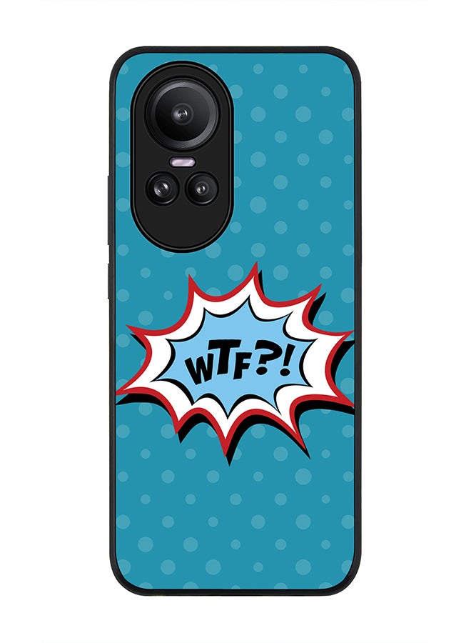 Stylizedd Rugged Black Edge case for Oppo Reno10 / Oppo Reno10 Pro, Custom Slim fit Flexible Anti Drop Thin Phone Case Cover - WTF - Image 1