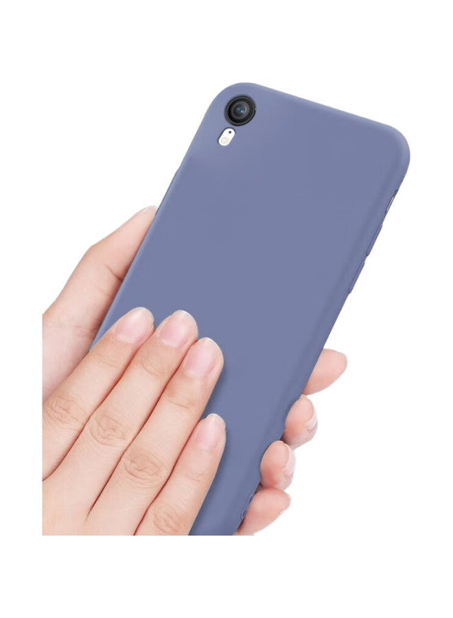 Keklle غطاء هاتف سيليكون كيكلي لأبل Xr، غطاء سيليكون محسن للحماية الكاملة لهاتف آيفون Xr، شعور مشابه للجلد، مقاوم للصدمات، غطاء ناعم فائق النحافة، رمادي لافندر - Image 1