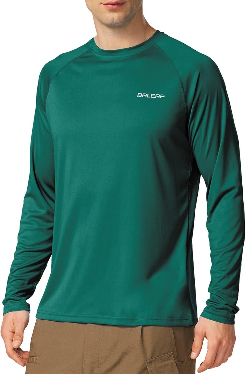 Baleaf Men's Sun Protection Shirts UV SPF UPF 50+ Long Sleeve Rash Guard Fishing Running Quick Dry Lightweight - Image 1